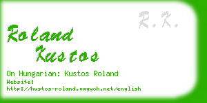 roland kustos business card